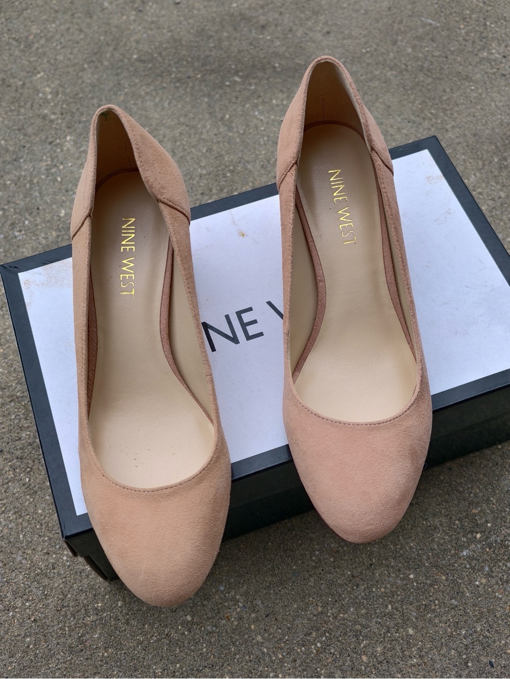 Nine West Nude Pink Suede Pumps Size 6 New Without Tags